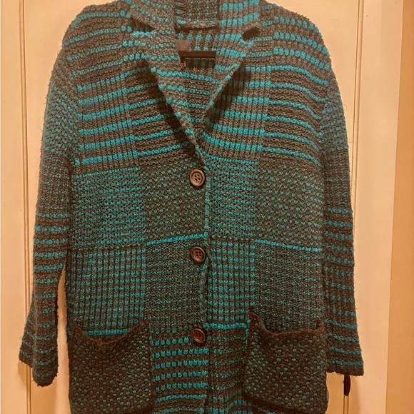 Desigual Teal and Black Knit Sweater - Picture 6 of 9